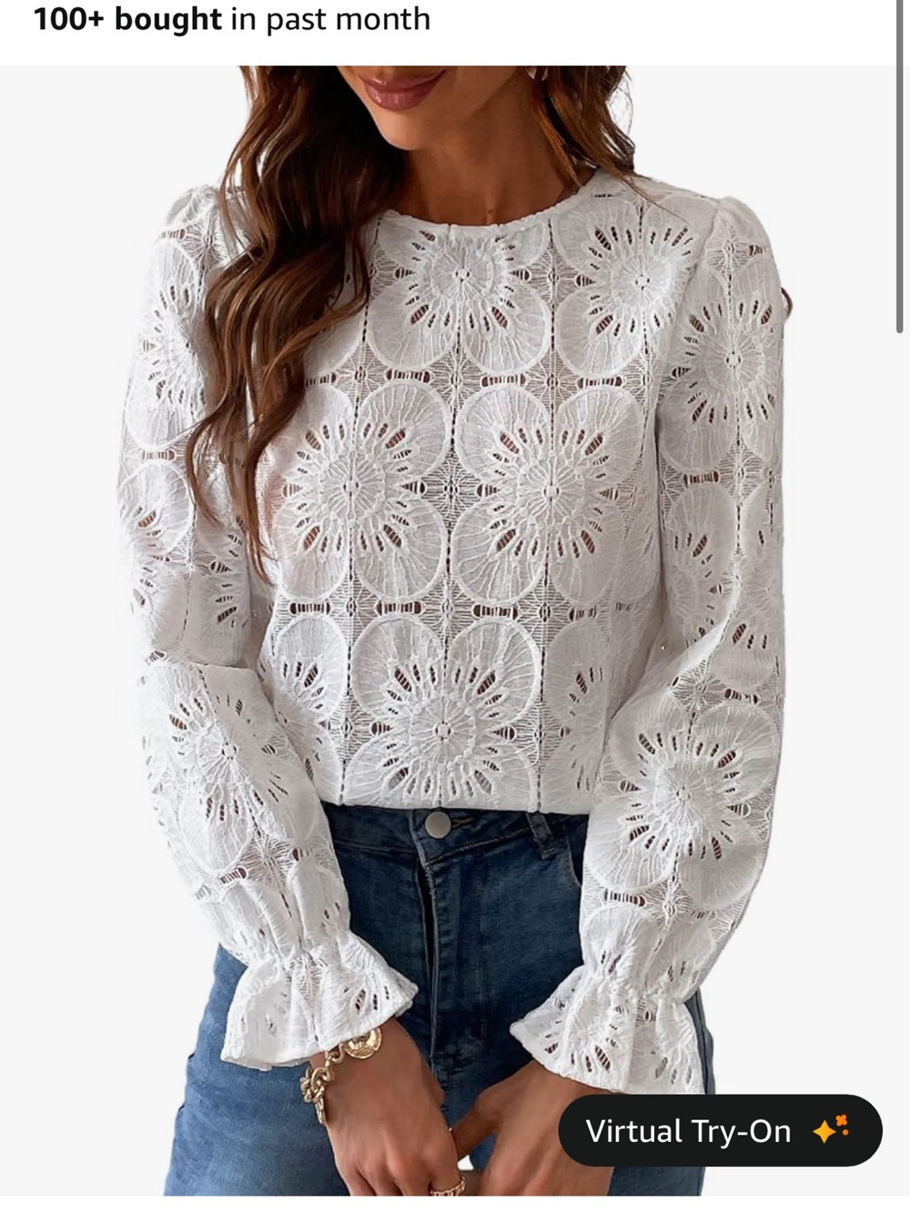 Floral eyelet top